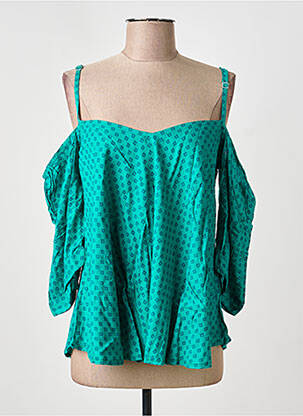 Top imprimé fantaisie manches 3/4 vert BAMBOO'S femme