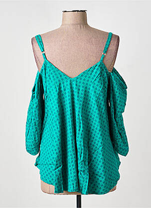Top imprimé fantaisie manches 3/4 vert BAMBOO'S femme