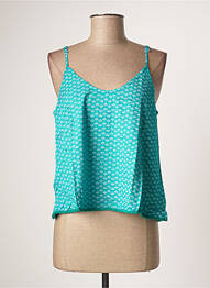 Top imprimé fantaisie fines bretelles bleu BAMBOO'S femme