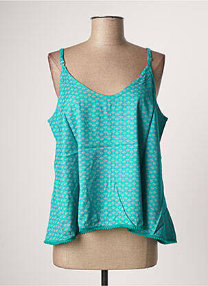 Top imprimé fantaisie fines bretelles bleu BAMBOO'S femme