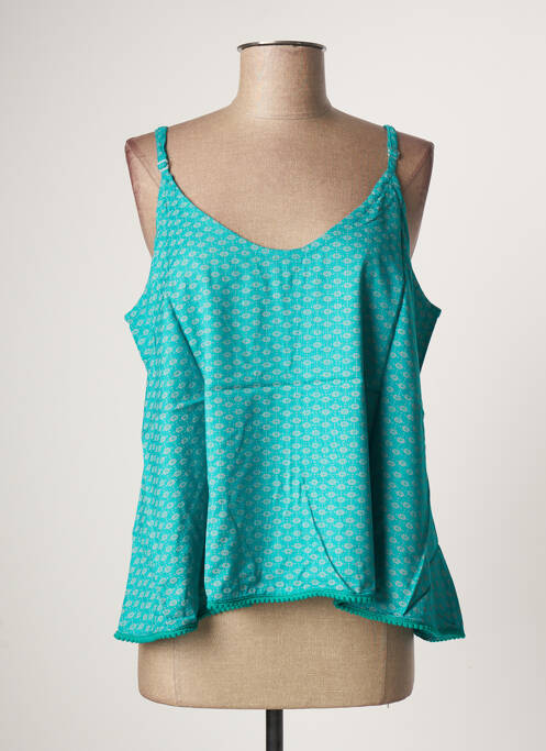 Top imprimé fantaisie fines bretelles bleu BAMBOO'S femme