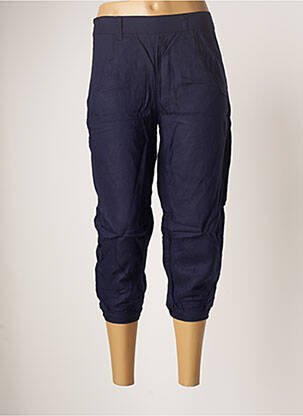 Pantacourt taille élastique taille normale bleu BAMBOO'S femme