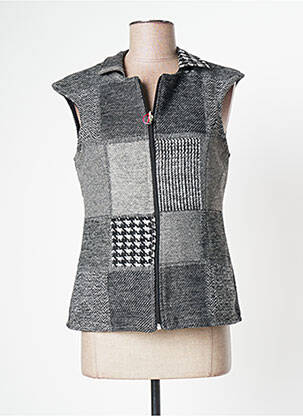Gilet sans manche coupe cintrée gris LO! LES FILLES femme