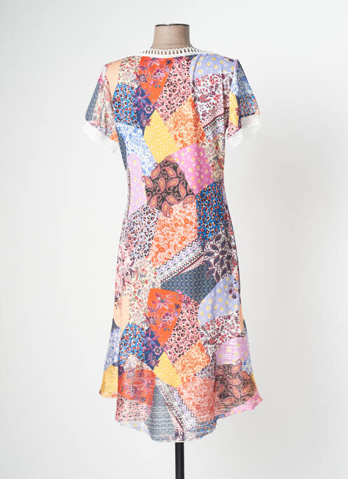 Robe mi-longue orange LO! LES FILLES pour femme