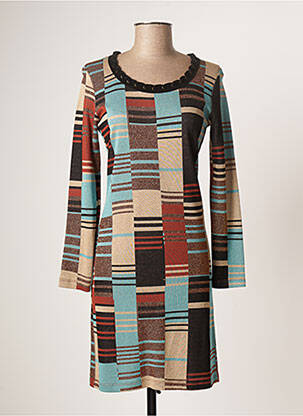 Robe pull stretch manches longues beige LO! LES FILLES femme