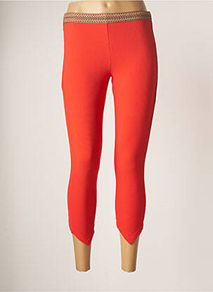Pantacourt stretch taille normale orange LO! LES FILLES femme