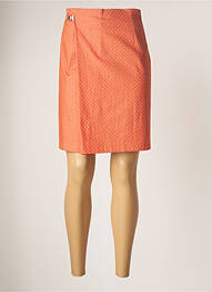 Jupe courte fermeture zip latéral orange LO! LES FILLES femme
