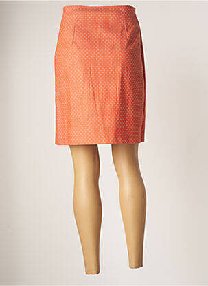 Jupe courte fermeture zip latéral orange LO! LES FILLES femme