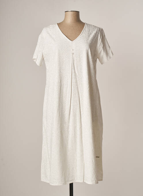 Robe mi-longue blanc AGATHE & LOUISE pour femme