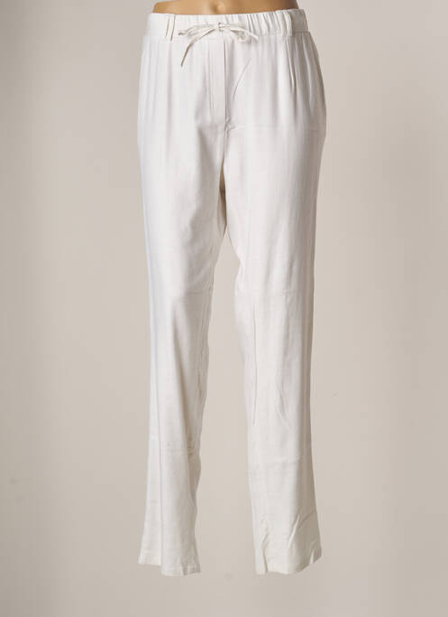 Pantalon droit blanc FRANCE RIVOIRE pour femme