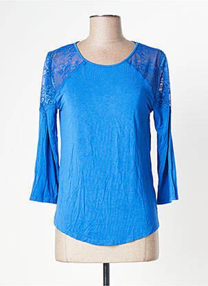 Top stretch manches 3/4 bleu ORCANTA femme