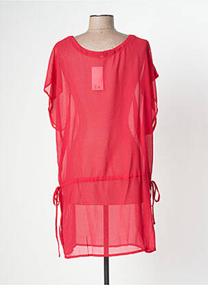 Tunique manches courtes légère et transparente rouge DARJEELING femme