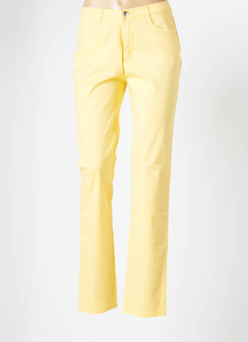 Pantalon droit jaune I.QUING pour femme
