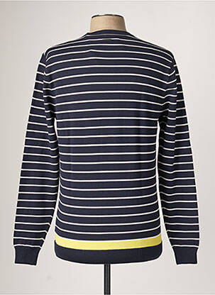 Pull stretch manches longues bleu IZAC homme