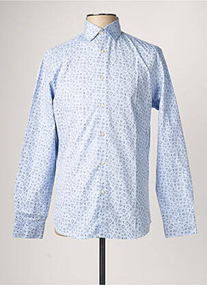 Chemise manches longues imprimé fantaisie bleu SELECTED homme