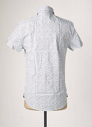Chemise manches courtes coupe cintrée bleu IZAC homme