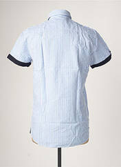 Chemise manches courtes bleu IZAC pour homme seconde vue
