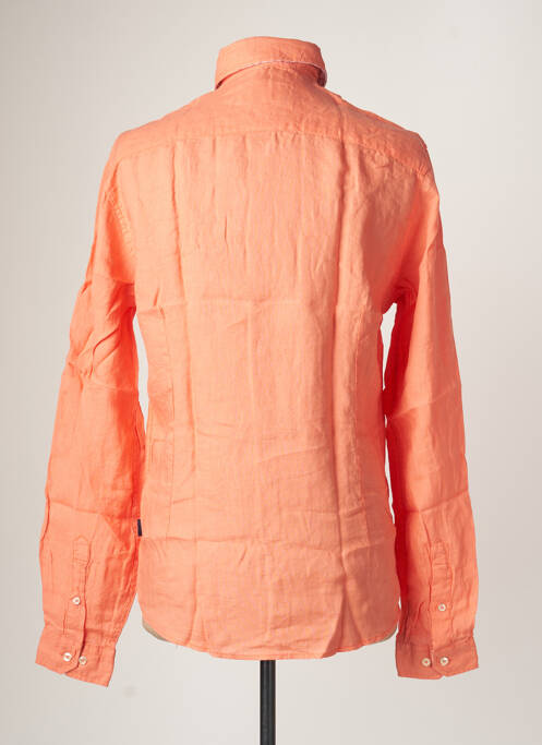 Chemise manches longues poches poitrine orange IZAC homme