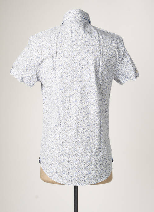 Chemise manches courtes coupe cintrée bleu IZAC homme