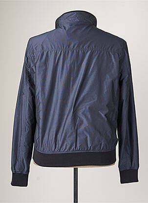 Blouson finition bords-côtes bleu IZAC homme