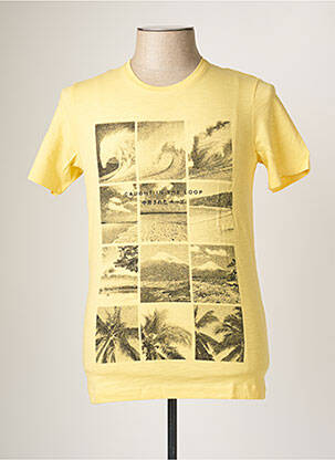 T-shirt jaune SELECTED pour homme
