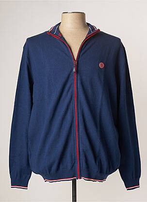 Veste casual poignets poignets élastiqués bleu IZAC homme