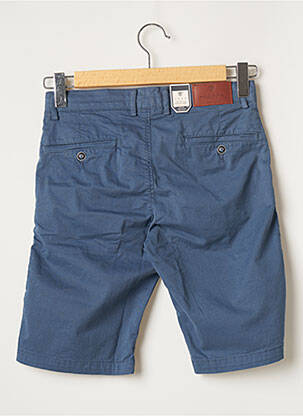 Bermuda tissage popeline taille normale bleu IZAC homme