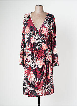 Robe mi-longue manches longues manches longues noir SPG WOMAN femme