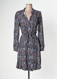 Robe mi-longue manches longues manches longues bleu JULIE GUERLANDE femme