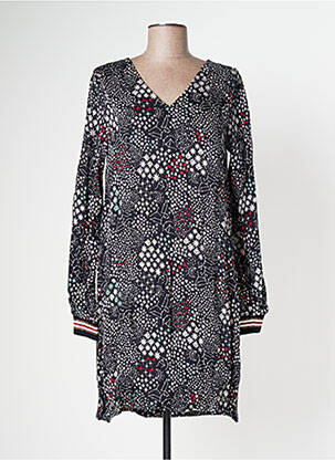 Robe mi-longue coupe fluide manches longues noir LOLA ESPELETA femme