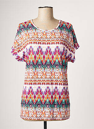 Top tissage jersey manches courtes violet BRANDTEX femme