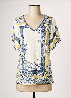 Top coupe fluide manches courtes bleu LOLA ESPELETA femme