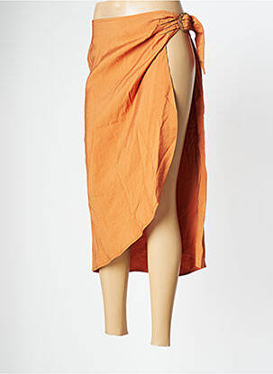 Jupe mi-longue taille normale orange LOLA ESPELETA femme