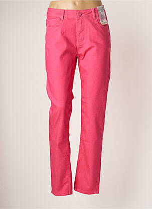 Pantalon slim tissage popeline taille normale rose QUATRE VINGT JOURS femme