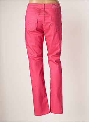 Pantalon slim tissage popeline taille normale rose QUATRE VINGT JOURS femme
