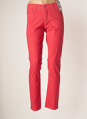 Pantalon slim taille basse taille basse rouge QUATRE VINGT JOURS femme