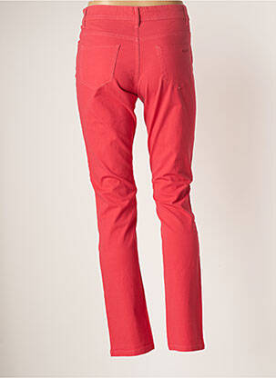Pantalon slim taille basse taille basse rouge QUATRE VINGT JOURS femme