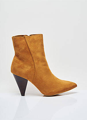 Bottines/boots fermeture zippée talon de 7 à 9cm marron I LOVE SHOES femme