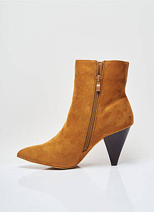 Bottines/boots fermeture zippée talon de 7 à 9cm marron I LOVE SHOES femme