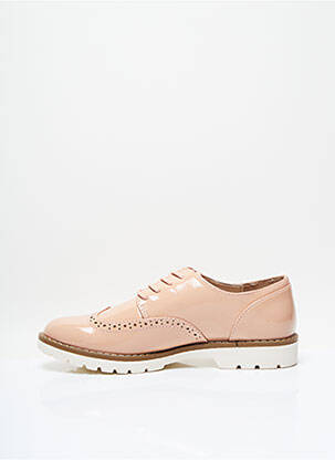 Derbies bout rond talon plat jusqu'à 3cm rose I LOVE SHOES femme