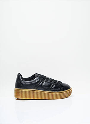 Baskets matière lisse noir I LOVE SHOES fille