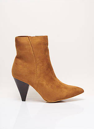 Bottines/boots fermeture zippée talon de 7 à 9cm marron I LOVE SHOES femme