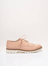 Derbies tissage vernis talon plat jusqu'à 3cm rose I LOVE SHOES femme