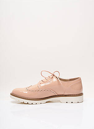 Derbies bout rond talon plat jusqu'à 3cm rose I LOVE SHOES femme
