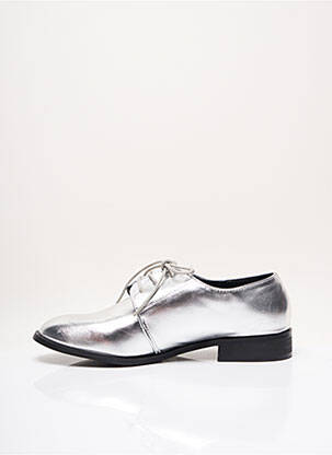Derbies matière lisse talon plat jusqu'à 3cm gris I LOVE SHOES femme