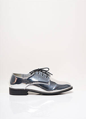 Derbies matière lisse talon plat jusqu'à 3cm gris I LOVE SHOES femme
