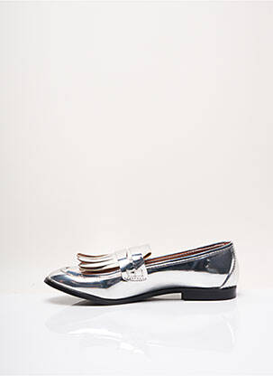 Mocassins matière lisse talon plat jusqu'à 3cm gris I LOVE SHOES femme