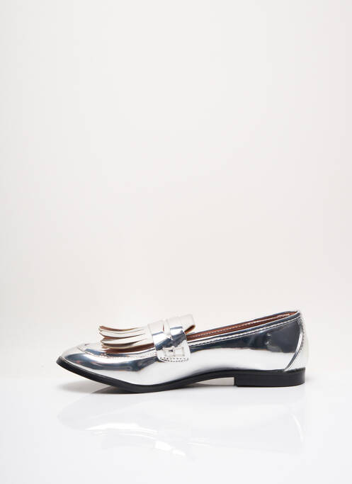 Mocassins matière lisse talon plat jusqu'à 3cm gris I LOVE SHOES femme