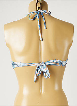 Haut de maillot de bain fermeture liens à nouer haut soutien-gorge moulé bleu MOLLY BRACKEN femme