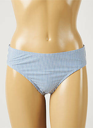 Bas de maillot de bain imprimé rayures culotte bleu MOLLY BRACKEN femme